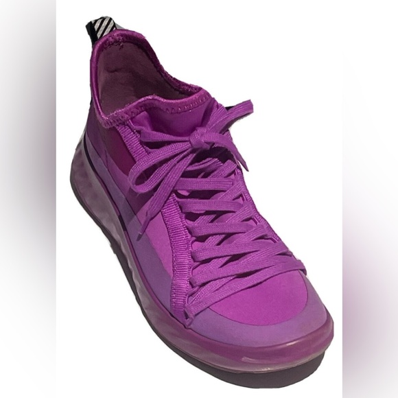 ECCO Bright Cerise Purple Neoprene Sneakers - Picture 3 of 8